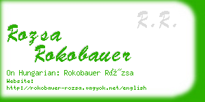 rozsa rokobauer business card